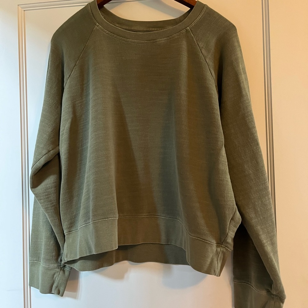 J.Crew Vintage Fleece Loden Green Sweatshirt